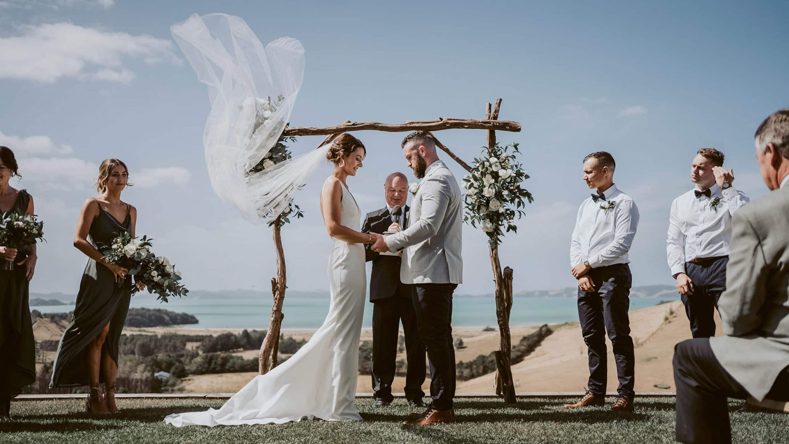 Ceremony, veil blowing